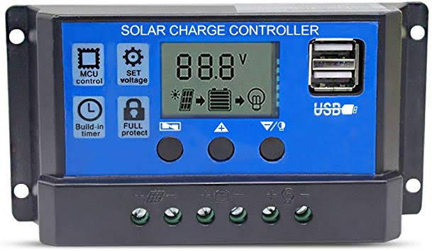 30amps 12/24V PWM Solar Charge Controller With display